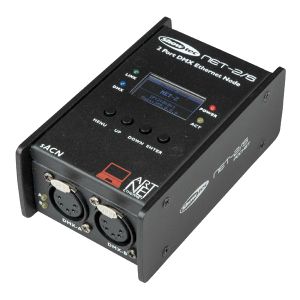 An Image of the top of the art-net node showing with the 3 pin XLR