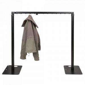 An of a jacket hanging from the cloakroom kit