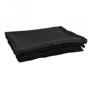 An image of the black stage molton drape