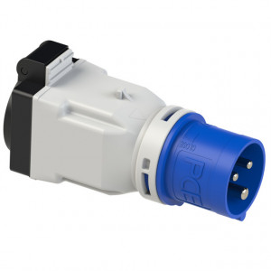 An image of the PCE adaptor 16amp plug to 13 amp socket