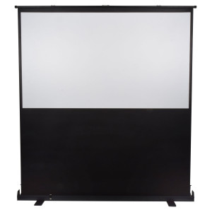 Front View of the Floor standing pull up projection screen
