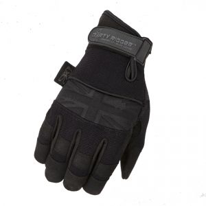 An Image of the front of the Dirty Rigger Black edition glove