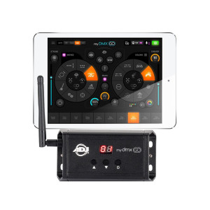 An Image of the My DMX go with an tablet in view
