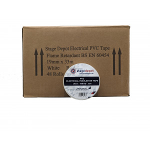 An image of the box of 48 white PVC rolls