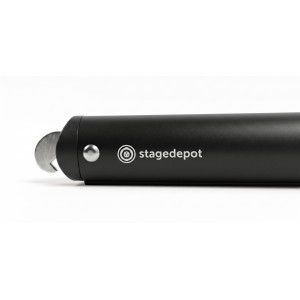Our Stage Depot Black Pipe & Drape telescopic crossbar with hook and Stage Depot