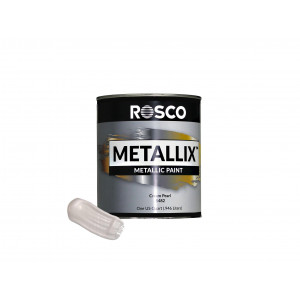 An Image of Cream pearl paint with a sample next to the tin