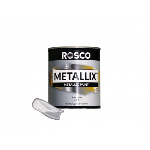 An Image of the Rosco Metallix Tin with a streak of silver metallic paint