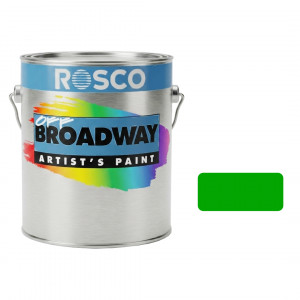 A tub of the Rosco Off Broadway Emerald Green Paint