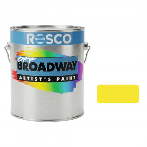 A tub of the Rosco Off Broadway Lemon Yellow Paint