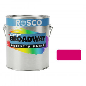 A tub of the Rosco Off broadway Magenta Paint