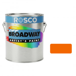 A tub of the Rosco Off Broadway Orange Paint