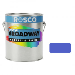 A tub of the Rosco Pthalo Blue Off Broadway Paint