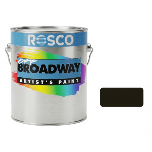 A tub of the Rosco Off Broadway Van Dyke Brown Paint