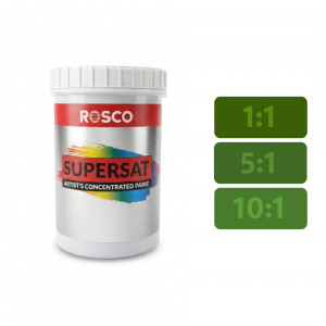 A tub of the Rosco Chrome Green Supersaturated 1L tubs