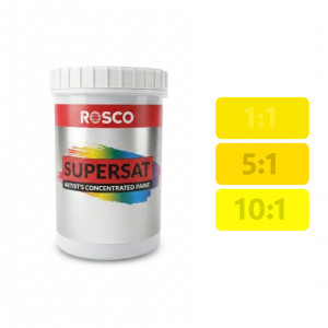 A Tub of the Rosco Chrome Yellow Supersat Paint 1L