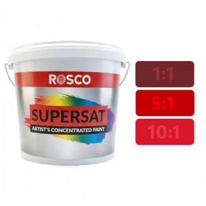 A tub of the Rosco Supersaturated Iron Red 5L Paint