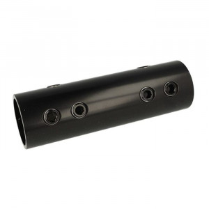 A photo of the Doughty solid tube joiner in black