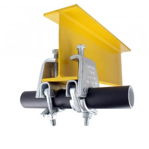 An image of the Doughty Gravlock couplers attached to a pole