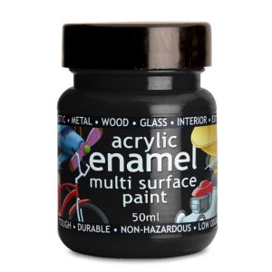 Polyvine Acrylic Enamel Paint Black 50ml