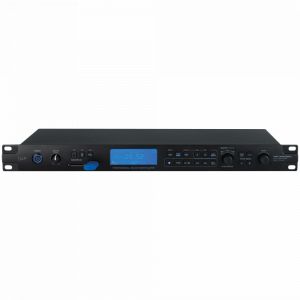 An Image of the front of the DAP audio media player showing the available control buttons plus the LCD display