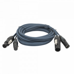 An image of the DAP combi cable with TRUE1 power connector and 5 pin XLR