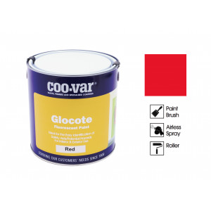 Coo-Var Glocote Fluorescent Paint Red 2.5L