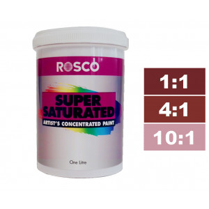 Rosco Supersaturated Paint Iron Red 1L. Paint can be diluted to achieve different shades.