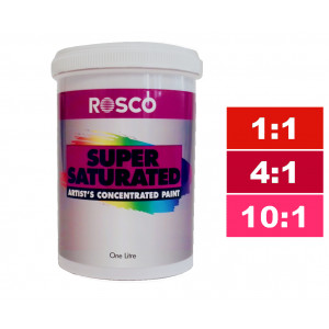 Rosco Supersaturated Paint Magenta 1L. Paint can be diluted to achieve different shades.