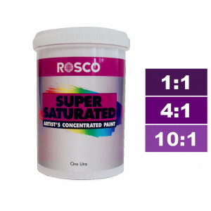 Rosco Supersaturated Paint Purple 1L. Paint can be diluted to achieve different shades.