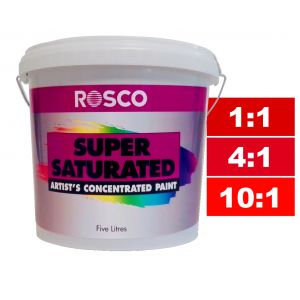 Rosco Supersaturated Paint Red 1L. Paint can be diluted to achieve different shades.