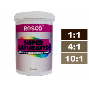 Rosco Supersaturated Paint Van Dyke Brown 1L. Paint can be diluted to achieve different shades.