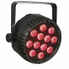 The front view of the Showtec Club Par with the red LED on 