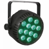 The front view of the Showtec Club Par with the green LED on 