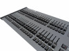 A closer look at the Vari-Lite FLX S48 lighting console showing the full bank of faders across the lighting console