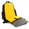 Dirty Rigger backpack with a laptop in the laptop holder